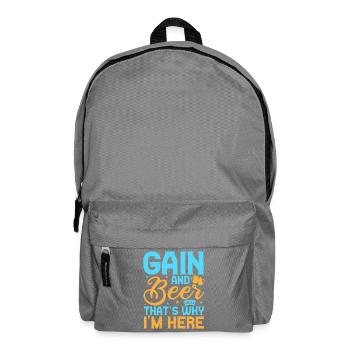 Fan de jeu et bière, c’est pour ça que je suis là - Sac à dos - gris éléphant - Devant