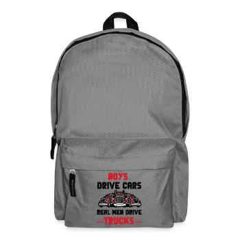 Real Men Trucks - Backpack - elephant grey - Front