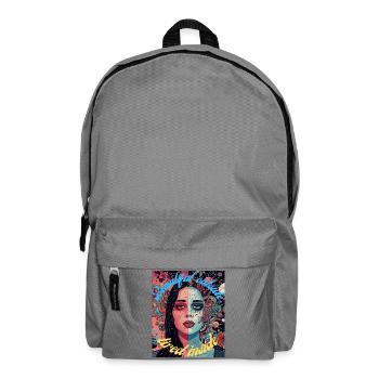 Beautiful Outside Tired Inside Female Portrait - Backpack - elephant grey - Front