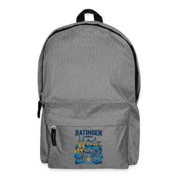 Ratingen Germany Old Town Skyline Vintage - Backpack - elephant grey - Front