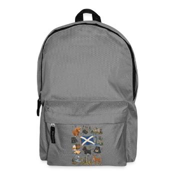 Scotland | Highlands, Kilt & Whisky - Backpack - elephant grey - Front