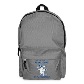 Family Main Bread Loser Cartoon - Backpack - elephant grey - Front