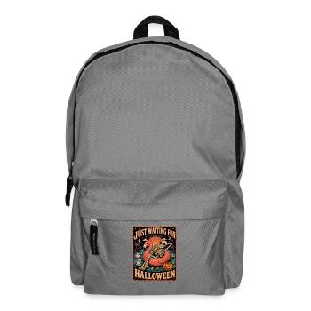 Just Waiting For Halloween Skeleton Flamingo - Backpack - elephant grey - Front
