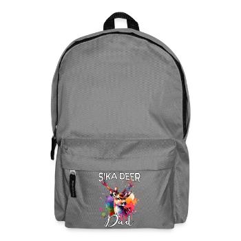 Sika deer dad - Backpack - elephant grey - Front
