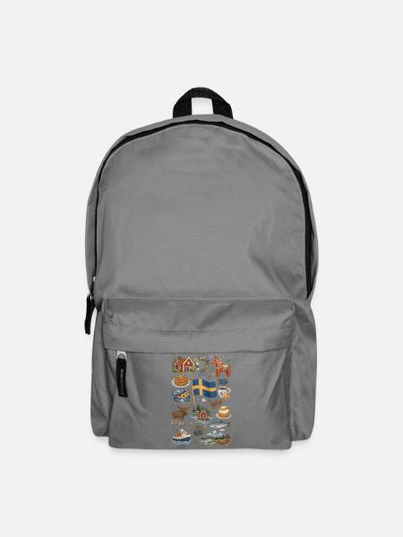 Schweden | Fika, Elch & Seen - Rucksack - Mittelgrau