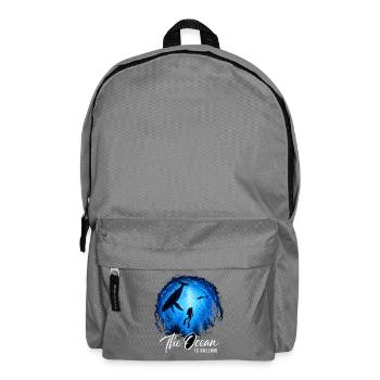 The Ocean Is Calling Deep Sea Diver Whale Shark - Backpack - elephant grey - Front