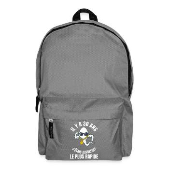 30 Ans J'étais Le Plus Rapide Cadeau Humour - Sac à dos - gris éléphant - Devant