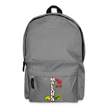 Mallorca Blumen & Zitronen mediterraner Urlaub - Rucksack - Mittelgrau - Vorne