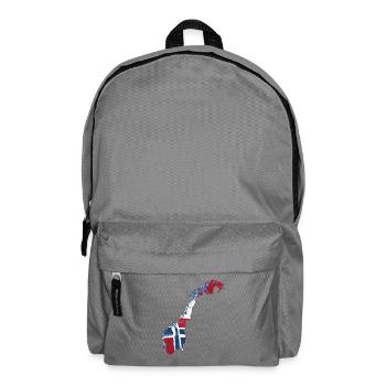 Norway Map Flag Scandinavia Travel - Backpack - elephant grey - Front