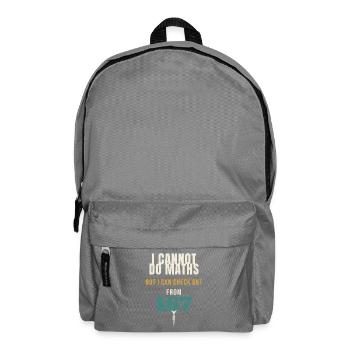 Fléchettes, je ne sais pas faire de maths mais je peux me détacher du 1 - Sac à dos - gris éléphant - Devant