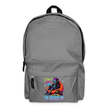 Skeleton Gamer Gaming Halloween - Backpack - elephant grey - Front