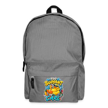Too Buoyant To Care Entspannte Ente Pool Comic - Rucksack - Mittelgrau - Vorne
