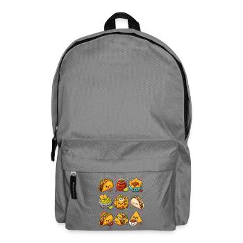 Kawaii Tacos | Mexikanisches Essen - Rucksack - Mittelgrau - Vorne