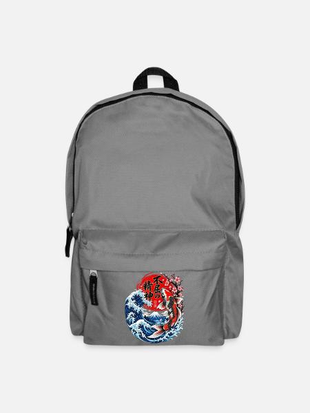 Koi Wellen Zen Motiv - Rucksack - Mittelgrau