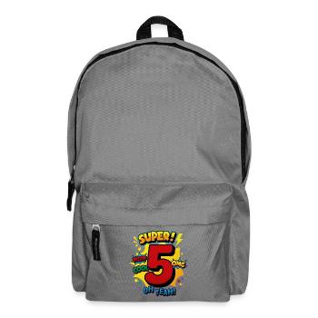 5th Birthday High Five Super Comic Number 5 Art - Rucksack - Mittelgrau - Vorne