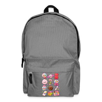 Kawaii Süßigkeiten | Candy & Nascherei - Rucksack - Mittelgrau - Vorne