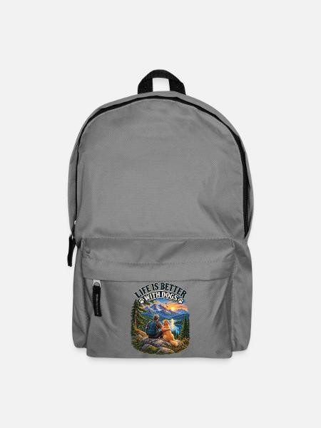 Life Is Better With Dogs - Rucksack - Mittelgrau