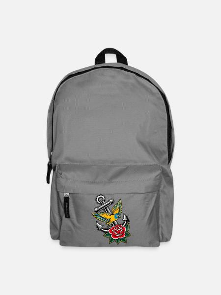 Schwalbe und Anker - Rucksack - Mittelgrau