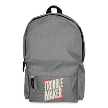 Troublemaker Frechdachs Rabauke Geschwister Kinder - Rucksack - Mittelgrau - Vorne