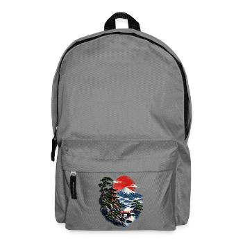 Japanische Abendröte am Fuji - Rucksack - Mittelgrau - Vorne