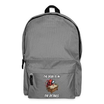 Der Teufel steckt im Detail – lustige Idiom-Zeichentrickserie - Rucksack - Mittelgrau - Vorne