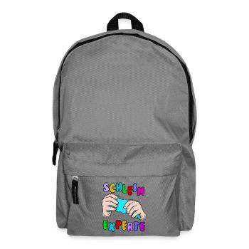 Slime Geschenk Kinder Schleim basteln lustig - Rucksack - Mittelgrau - Vorne