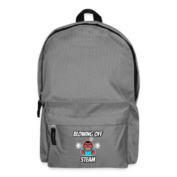 Dampf ablassen – Witzige buchstäbliche Idiom-Zeichentrickserie - Rucksack - Mittelgrau - Vorne
