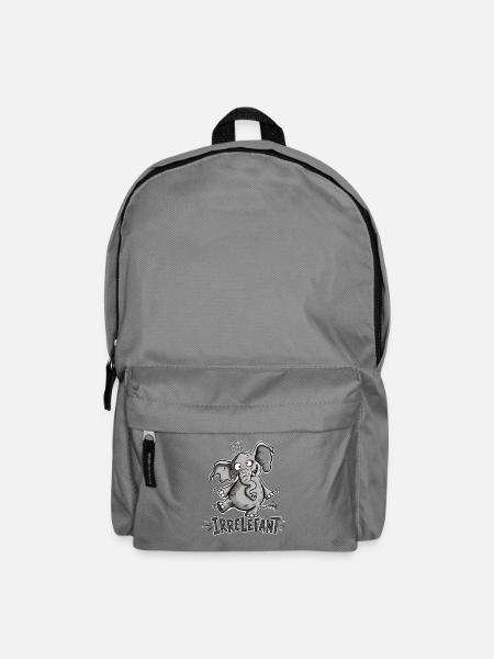 Irrelefant Cartoon Motiv Elefant Wortspiel Humor - Rucksack - Mittelgrau