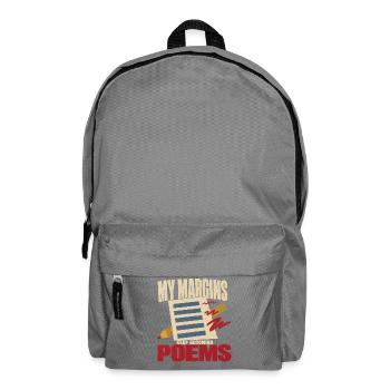 Liebhaber Der Poesie Dichter Poesie-club - Rucksack - Mittelgrau - Vorne