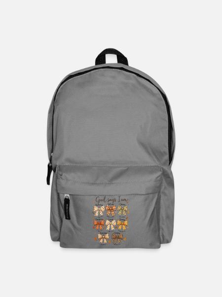 Gott Sagt: Ich Bin Herbstschleifen Bibelvers - Rucksack - Mittelgrau
