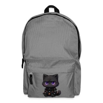 Kosmische Katze in Halloween-Spitze - Rucksack - Mittelgrau - Vorne