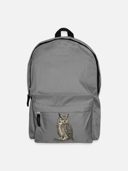 Eule - Rucksack - Mittelgrau