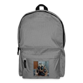 Pfote von unten  - Rucksack - Mittelgrau - Vorne