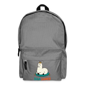 Baa-Lance – Königliches Lama in Balance - Rucksack - Mittelgrau - Vorne