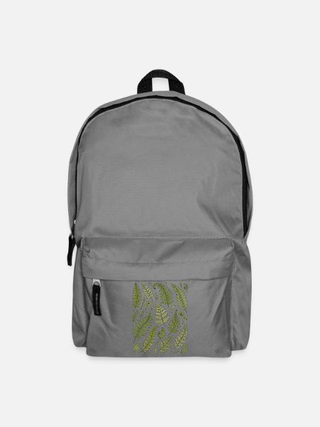 Farnblätter | Wald Botanik & Natur - Rucksack - Mittelgrau