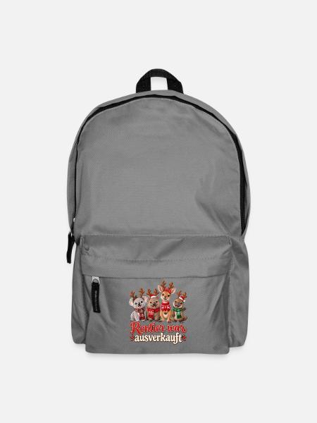 Rentier war ausverkauft – Weihnachtsmotiv - Rucksack - Mittelgrau