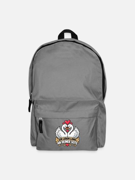 Hochzeitstag Valentinstag Schwan Paar Design - Rucksack - Mittelgrau