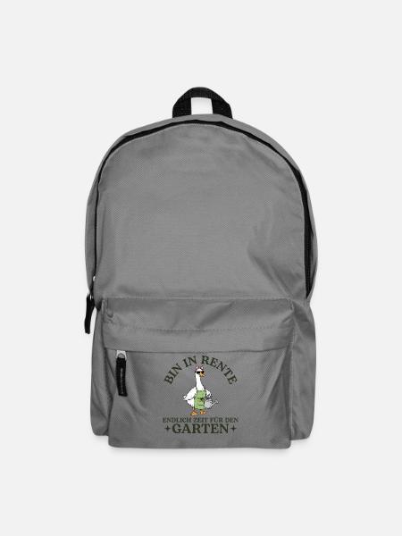 Rente Zeit für den Garten - Rentnerin Geschenk - Rucksack - Mittelgrau