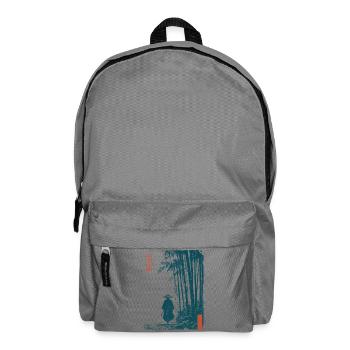 Samurai Wanderer Bambuswald Japan Ronin - Rucksack - Mittelgrau - Vorne