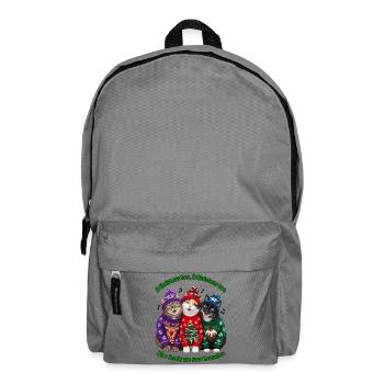 O Weihnachtsbaum - Rucksack - Mittelgrau - Vorne