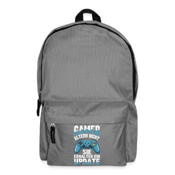 Gamer Altern Nicht Update Gaming Controller Spruch - Rucksack - Mittelgrau - Vorne