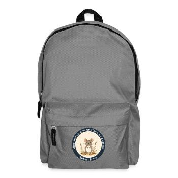Wee Sleekit Cowrin Tim'rous Beastie Maus-Emblem - Rucksack - Mittelgrau - Vorne