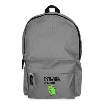 Alles, was wir brauchen, ist eine Umarmung - Rucksack - Mittelgrau - Vorne