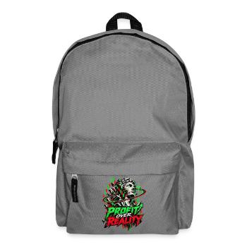 Profit über Realität Neon-Glitch - Rucksack - Mittelgrau - Vorne