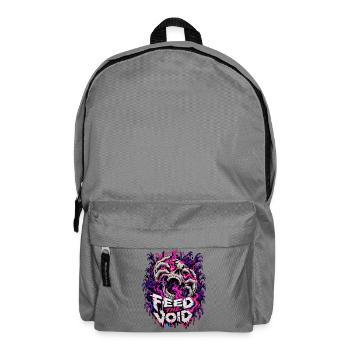 Füttere die Leere Schädelflammen - Rucksack - Mittelgrau - Vorne