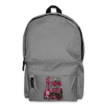 Zu viele Projekte, zu wenig Vernunft - Rucksack - Mittelgrau - Vorne