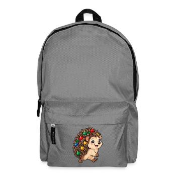 Weihnachten Igel Christbaumkugeln Geschenk - Rucksack - Mittelgrau - Vorne