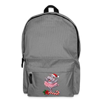 Weihnachten Nilpferd Ballett Ballerina Geschenk - Rucksack - Mittelgrau - Vorne