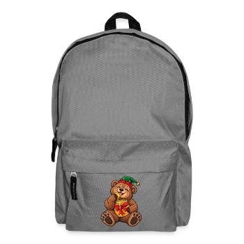 Weihnachten Bär Honigtopf Wichtel Geschenk - Rucksack - Mittelgrau - Vorne