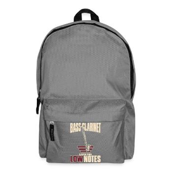 Klarinettist Bassklarinette Musiker Band Geschenk - Rucksack - Mittelgrau - Vorne